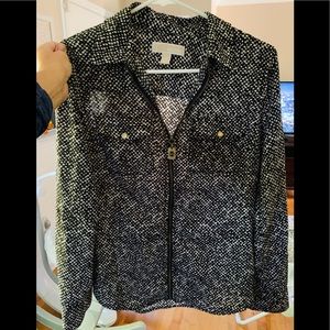 Small Michael Kors black & white blouse.